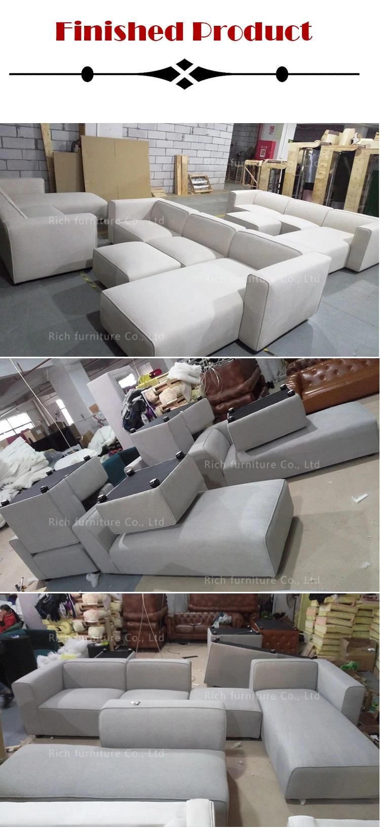 Home Furniture Luxury Sectional Corner Sofa Fabric Reclining Modern Modular L Shaped Sofa