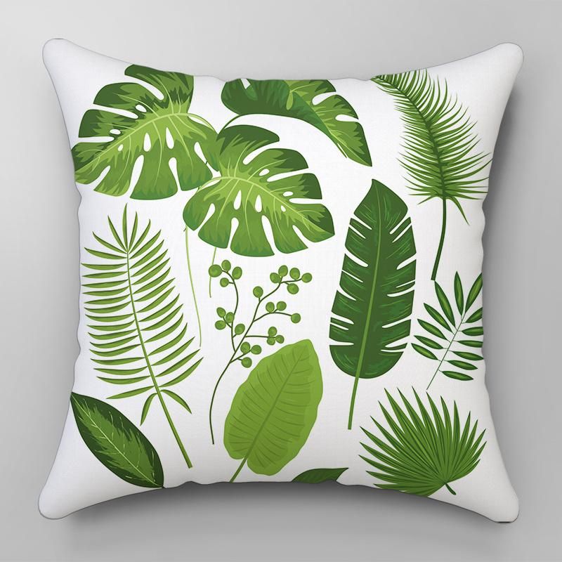 Flower Cushion Flower Pillow Green Plant Cushion Spring Throw Pillows Plush Pillow Sofa Seat Cushions Green Throw Pillows