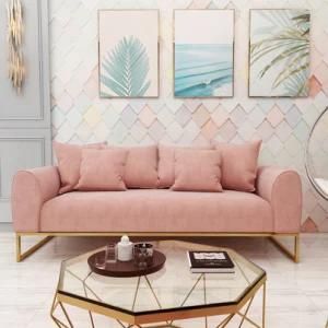 New Factory Modern Home Furniture Leisure and Office Fabric Sofa Couch with Armrest