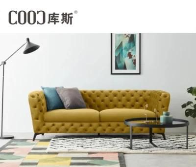 The Sitting Room Is Costly Pull Button Cloth Art 3 People Sofa