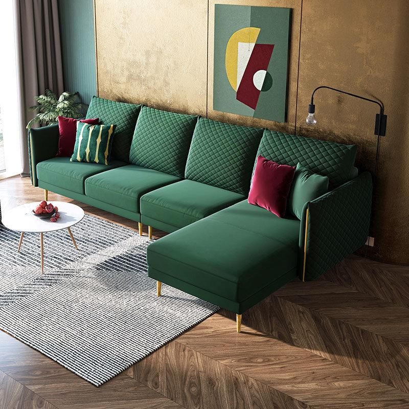 Linsy Fabric Velvet Tufted Couch Living Room Furniture Sofa S052