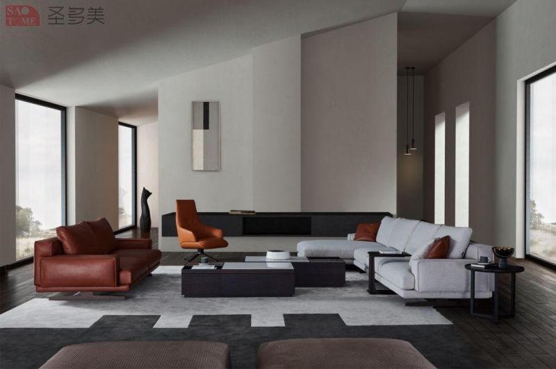 Hot Selling Skin White 4-Seat Living Room Sofa