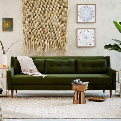 Curved Armrest Design Morndern Living Room Fabric Sofa