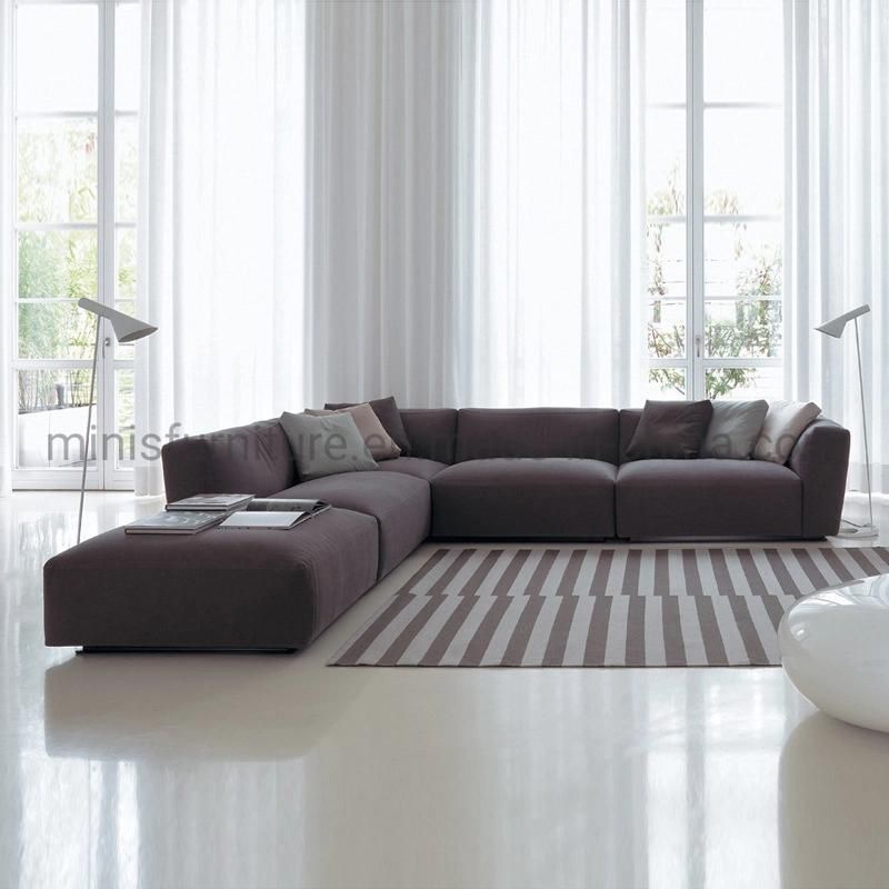 (MN-SF103) Modern Unique Design Furniture L-Shaped Living Room Leather Sofa