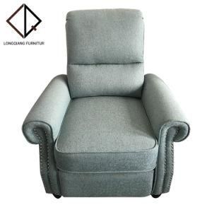 Design Living Room Leisure Sofa Chair Grey Cotton Armchair