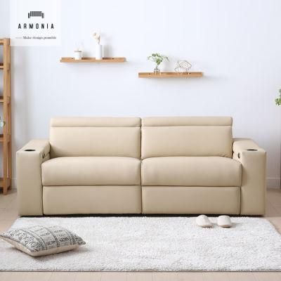 Recliner Sofa with Leather Film Leisure Sofa Electric Living Room Sofa