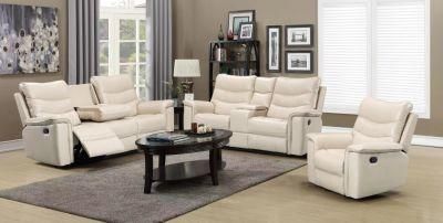 Reclining Sofa with Air Leather Nail for Living Room Furniture