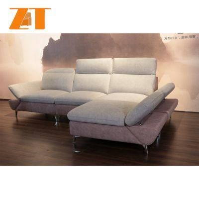 Luxury Modern Home Furniture 4 Seater Couch Wood Recliner Living Room Furniture Fabric Sofa