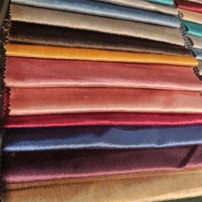 Plain Dyed 100% Polyester Italy Velvet for Curtain and Sofa