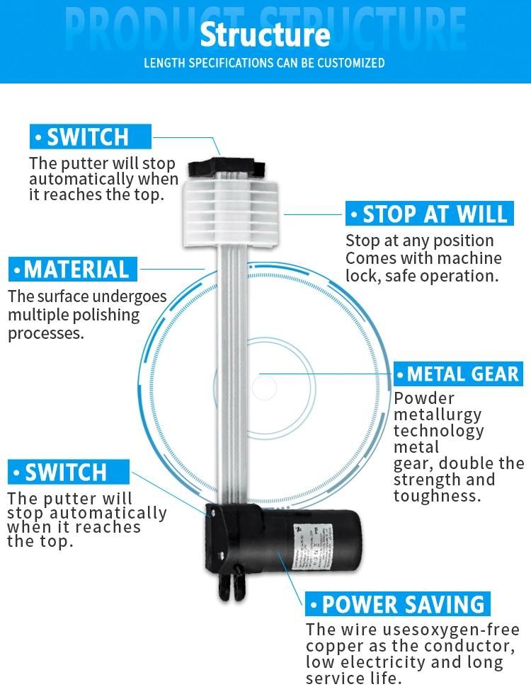 Changzhou Lunyee Electric Linear Actuator 12V with Remote Control