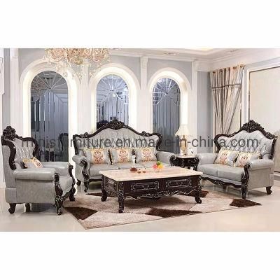 (MN-CSF17) Hotel Lounge/ Home Living Room Wooden Furniture Leather Sofa