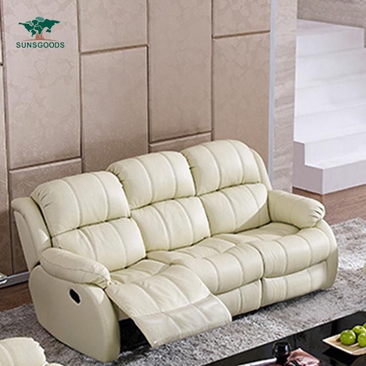 Popular Modern Style 2 Seaters Genuine Leather Living Room Modern Furniture Set