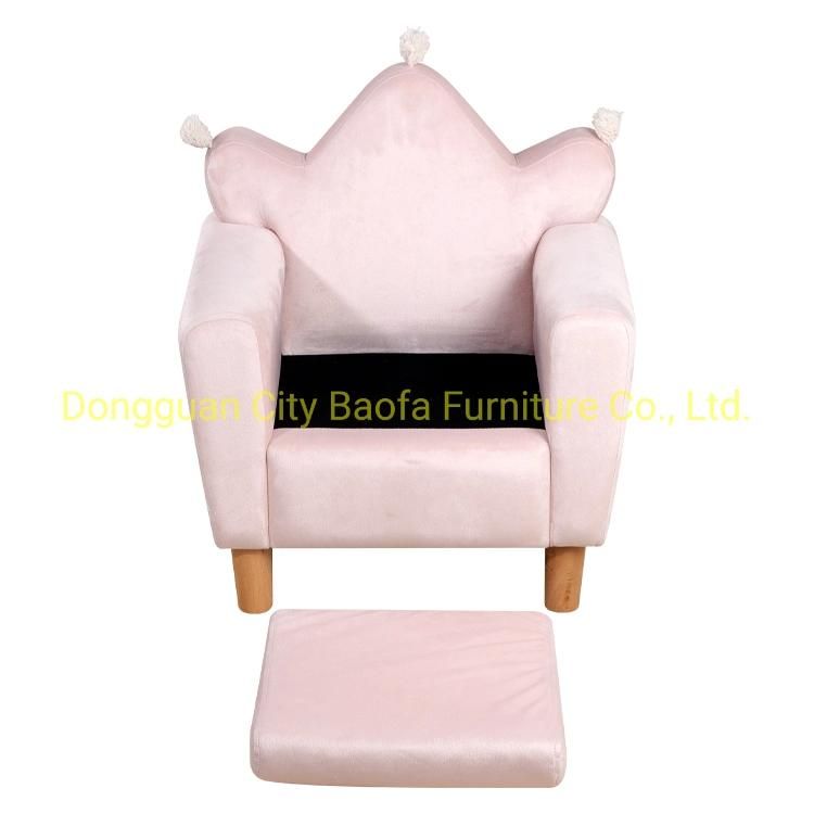 Lovely Star Shape Kids Sofa Soft Velvet Kids Chair