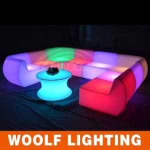 Modern Color Changing LED Round Couch Sofa