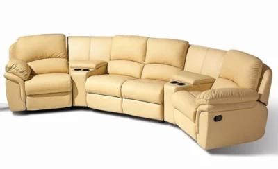 Comfortable VIP Home Theater Sofa Leather Recliner (YA-608)