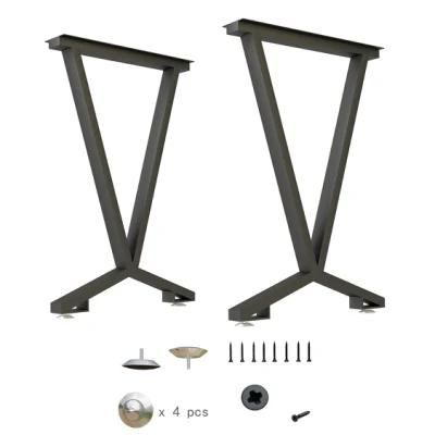 Adjustable Metal Cast Iron Industrial Coffee X Shape Table Legs