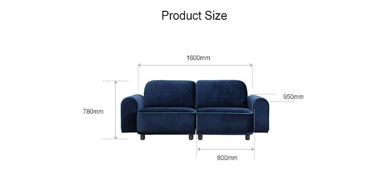 Living Room Furniture Home Sofa with Armrest Medium Back Sofa