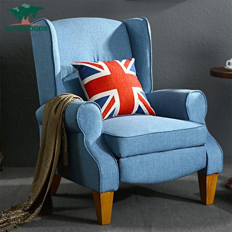 European Style Contemporary Modern Fabric Recliner Sofa Chair