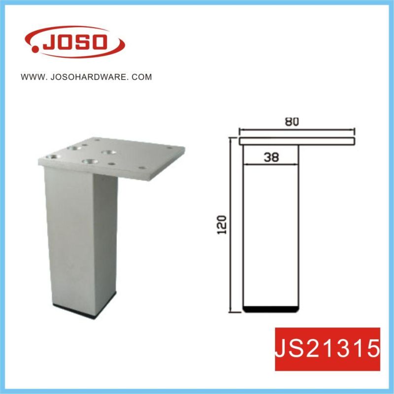Square Misty Silver Finish Aluminum Sofa Leg for Living Room