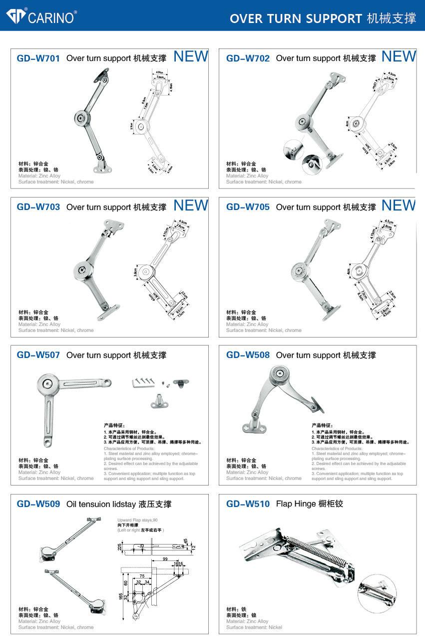 W701 Door Stay Over Tum Support Air Gas Spring