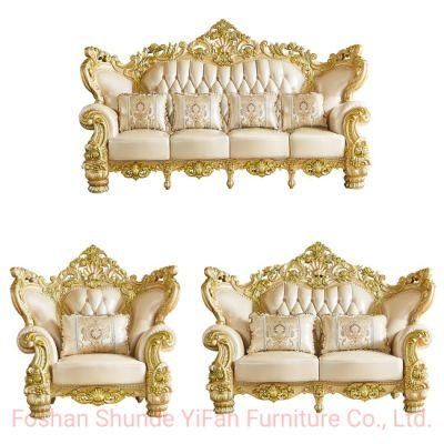 Living Room Furniture Sofa Set with Marble Table in Optional Furnitures Color and Couch Seat