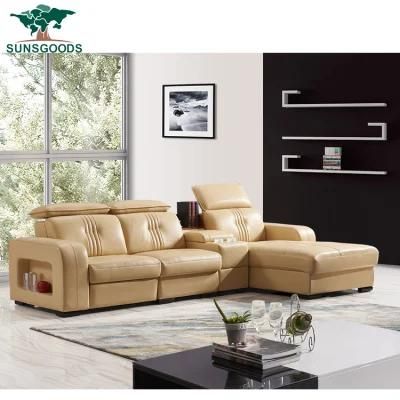 Headrest Foldable and Storage Box High Quality Living Room Furniture Recliner Leatehr Sofa