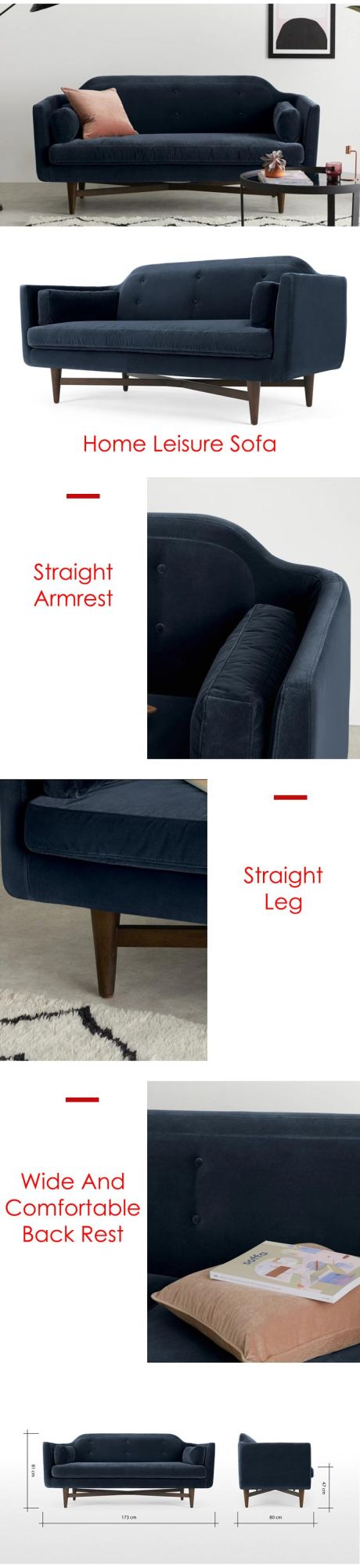 Home Luruxy Sofa Living Room Furniture Modern Style Sofa