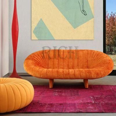 Divano Italian Luxury Design Orange Fabric Sofa