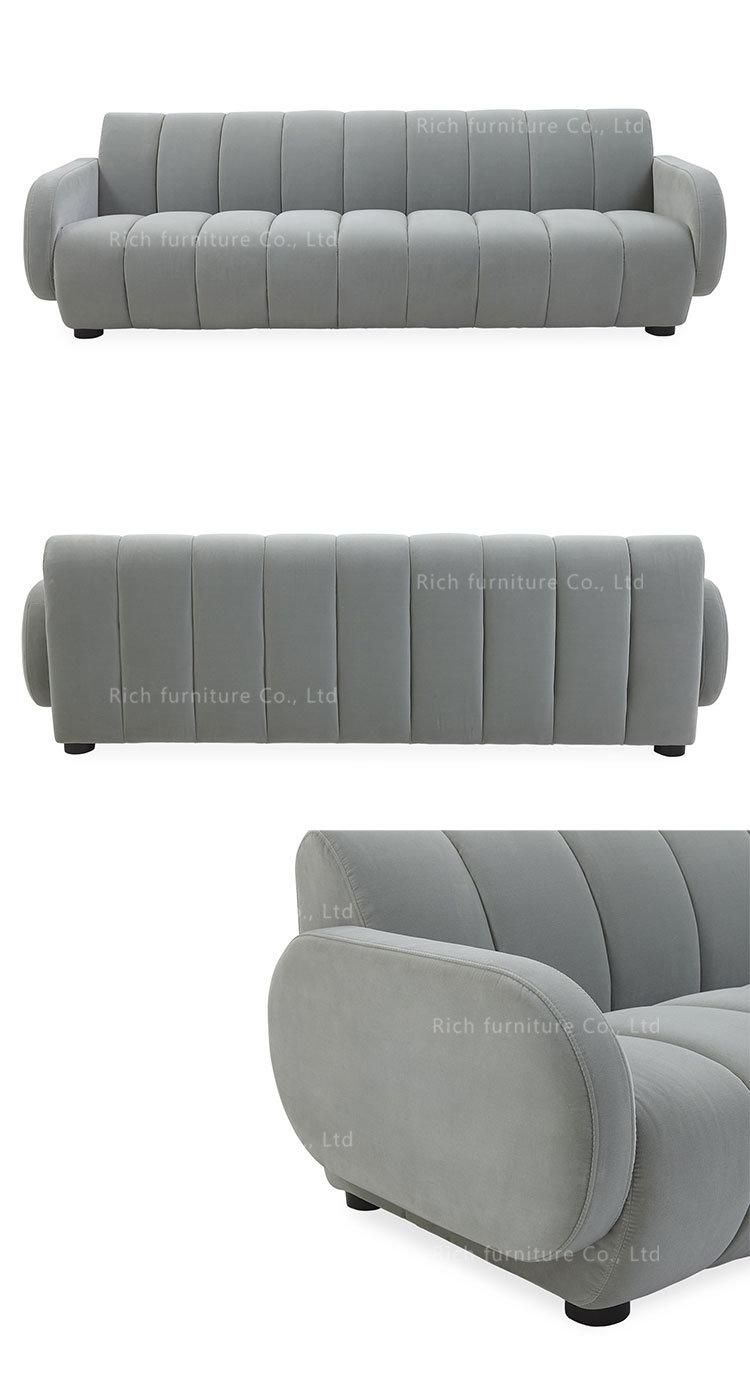 Hotel Modern Sherpa Sofa Furniture Living Room Gray Boucle Sofa