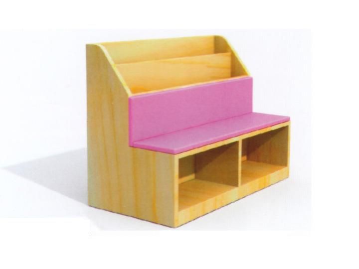 Special Design Wooden Bookcase for Kids with Sofa