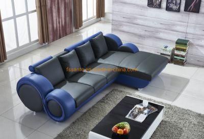 Luxury Italy Top Grain Leather PU PVC Living Room Modern Home Furniture Corner L Shape Sectional Sofa