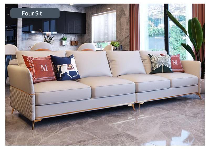 Best Seller Leather Corner Sofa with Single Seat