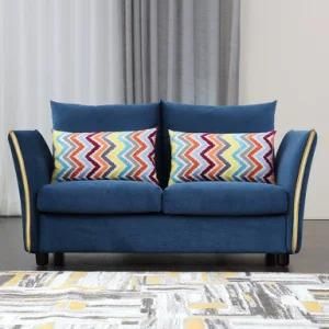 Blue Two Seat Fabric Sofa for Home Furniture
