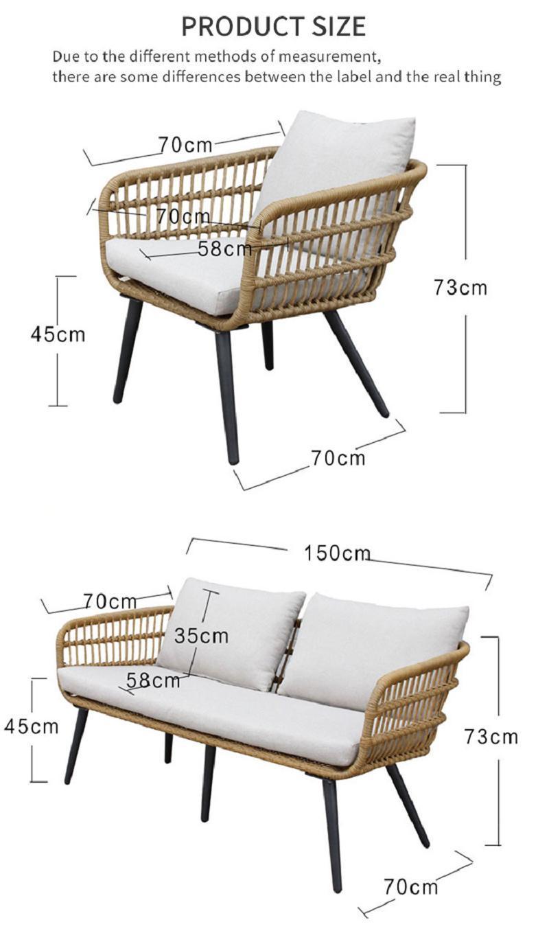 Hot Sale Modern Design Outdoor Furniture Set Garden Sofas Rattan Chair