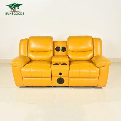 Chinese Manufactory 2 Seater Recliner Massage Sofa, Popular Cinema Home Theater Recliner Couch, Leather Recliner Sofa Couch