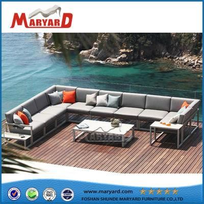 Modern Design American Style Outdoor Fabric Selectional Sofa with Fast Dry Foam