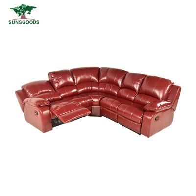 Home Theater Manual Reclining Sofa Set 7 Seater for Living Room