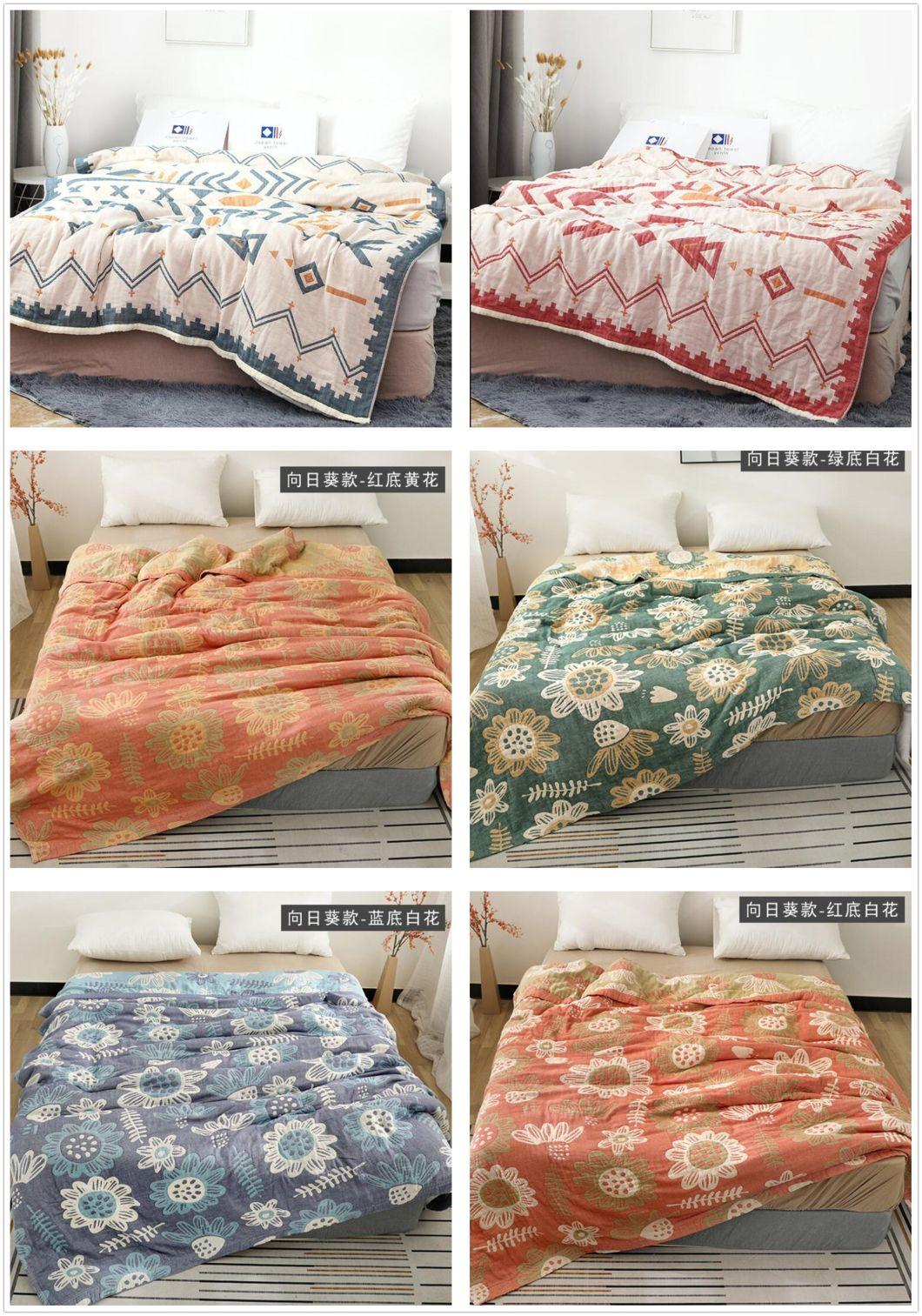 6 Layer Muslin Swaddle Blankets 100% Organic Cotton Gauze Blanket for TV Adult Sofa