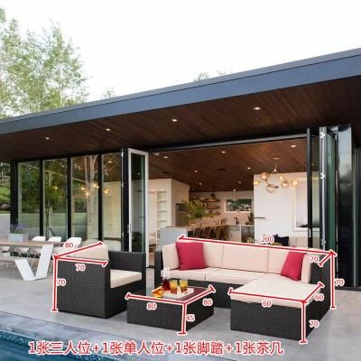 Outdoor Sofa Courtyard Garden Design Outdoor Rattan Table and Chair