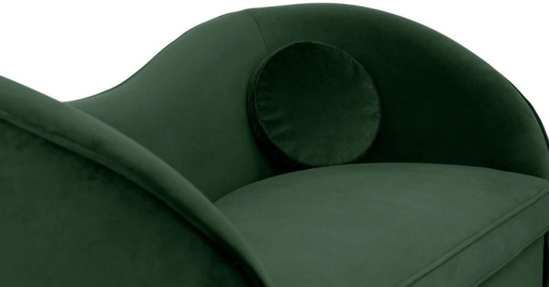 Golden Stainless Steel Legs Green Wedding Couch Living Room Modern Velvet Curved Sofa
