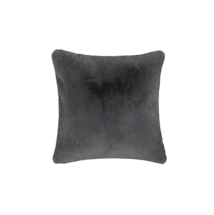 Modern Simple Plush Solid Color Pillowcase Cushion Imitation Rabbit Hair Pillow Waist Cushion Sofa Waist Pillow Wholesale
