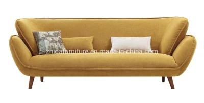 Japan Style Yellow Fabric Hotel Public Area Living Room Sofa