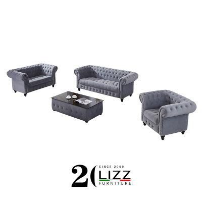 Modern Hotel Furniture Tufted Upholstered Fabric 123 Sofa