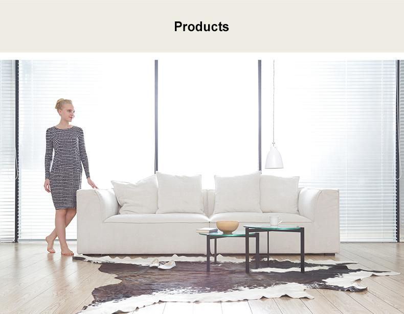 China Medium Back Fabric Luxury Modern L Shape Home Furniture Sofa