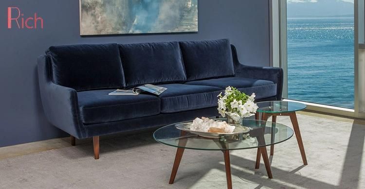 Modern Sectional Home Furniture Velvet Fabric Couch Living Room Sofa