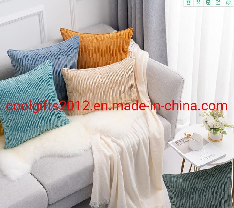45cm*45cm Pure Color Velvet Pillow Cushion Covers Velvet Decorative Custom Throw Pillow for Sofa