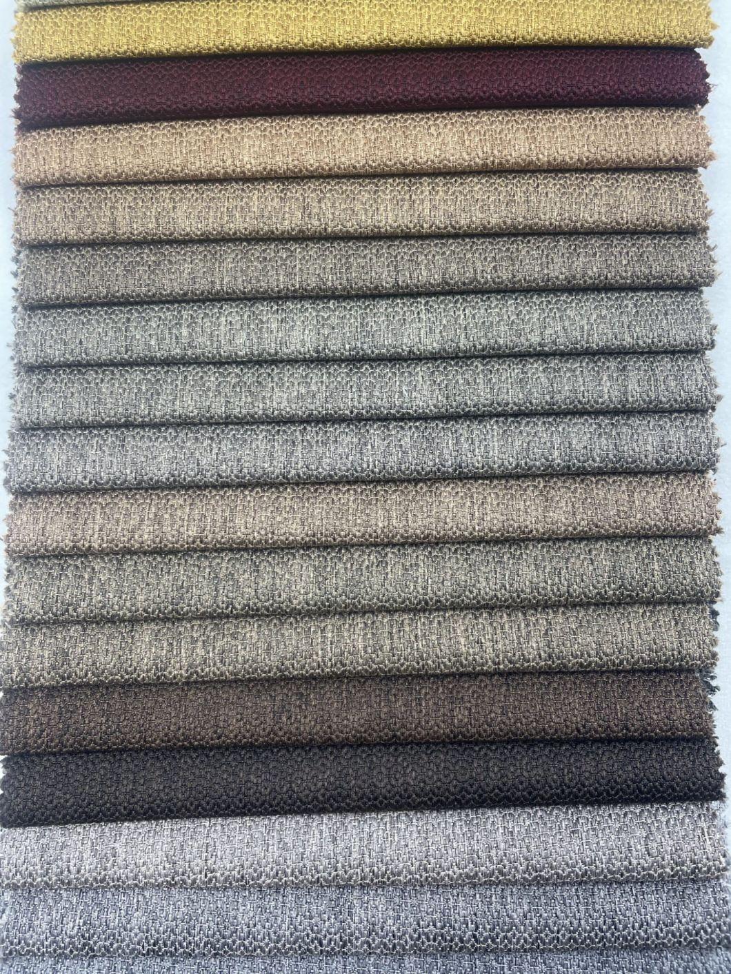 2022 China High Quality Polyester Plain Linen Upholstery Fabric for Sofa and Chair