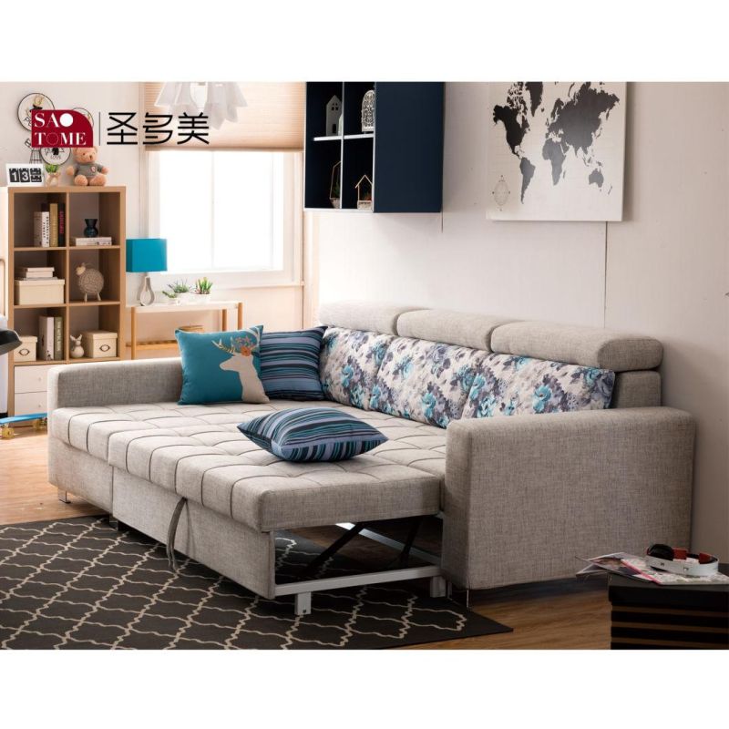 Extremely Simple Popular Low Back Matt Fabric Sofa