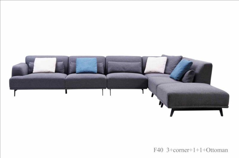PF40 3 Seater with Armrest Fabric Sofa in Home and Hotel