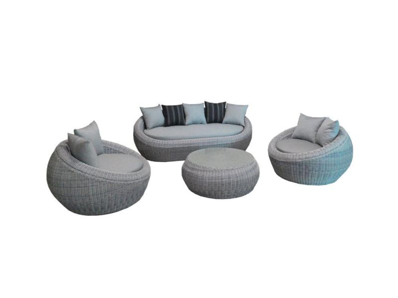 Garden Furniture Outdoor Rattan Hotel Living Room Furniture Patio Round Sofa Sets